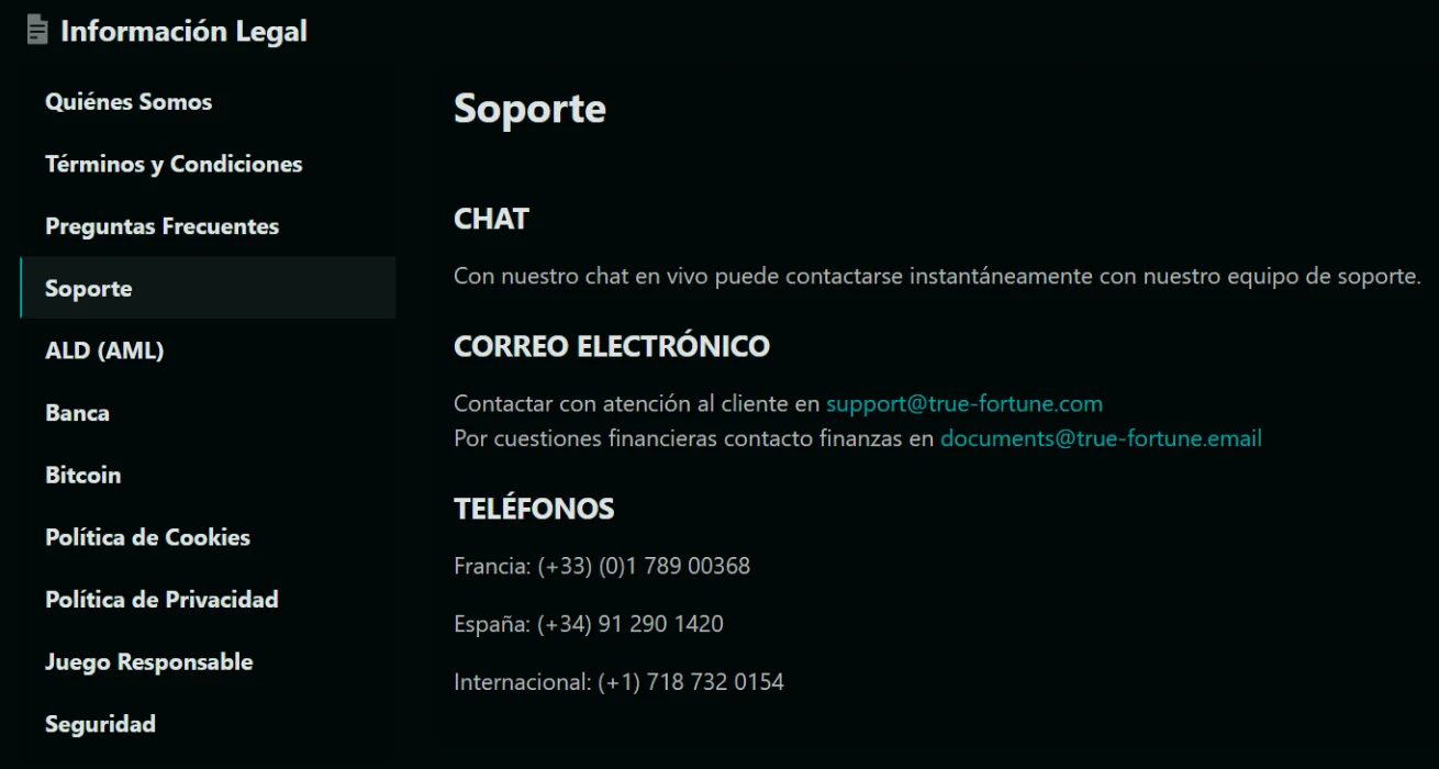 TrueFortune Casino Atención al Cliente TrueFortune Casino Atención al Cliente