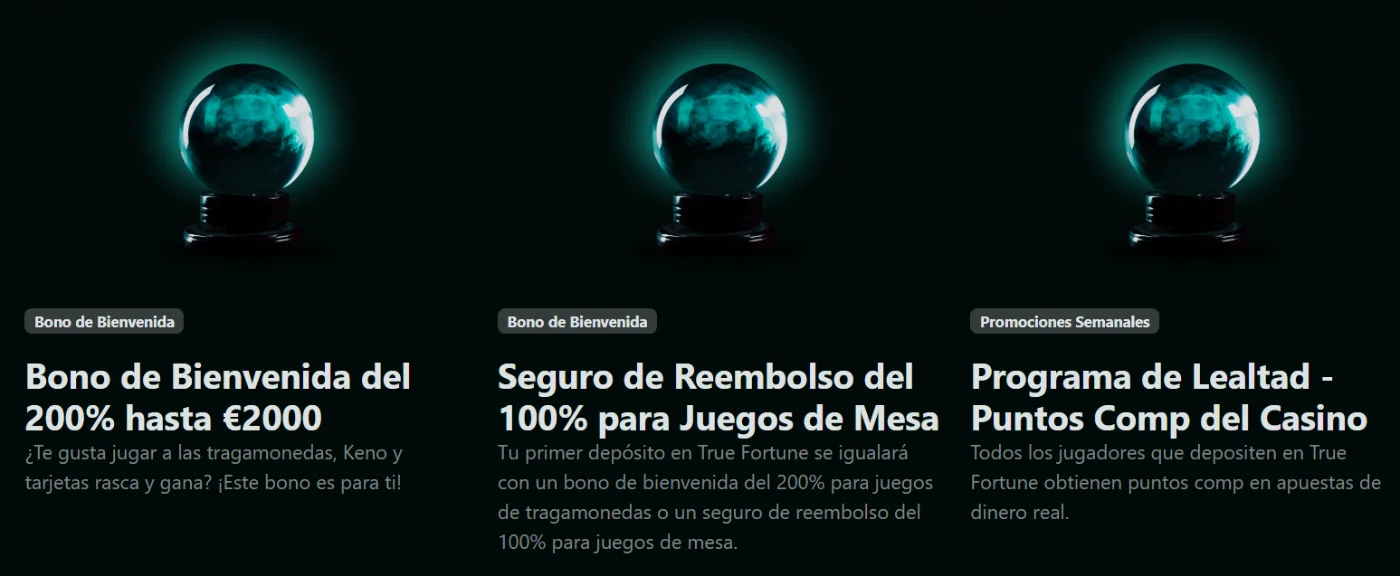 TrueFortune Casino Promociones TrueFortune Casino Promociones